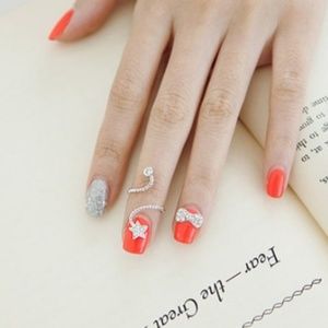Silver Star Rhinestone Crystal Adjustable